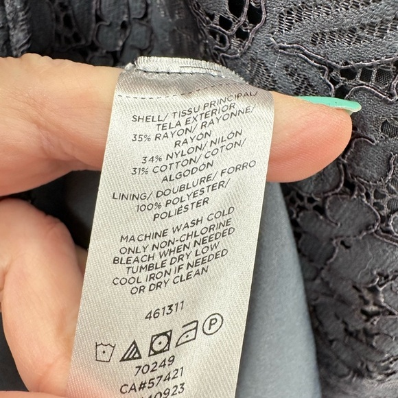 LOFT Lace Flutter sleeve blue tiered woman midi coquette feminine dress 12 - Picture 9 of 14